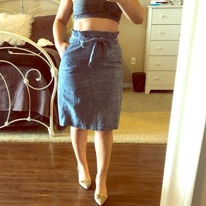Ann Taylor Jean Fabric Skirt- Size 8